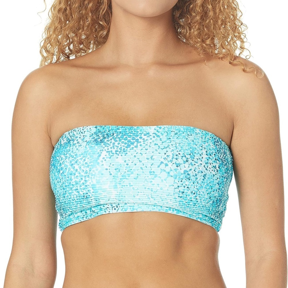 Seafolly Serpentine SET Longline Strapless Bandeau Top Bikini Bottom Swim Medium